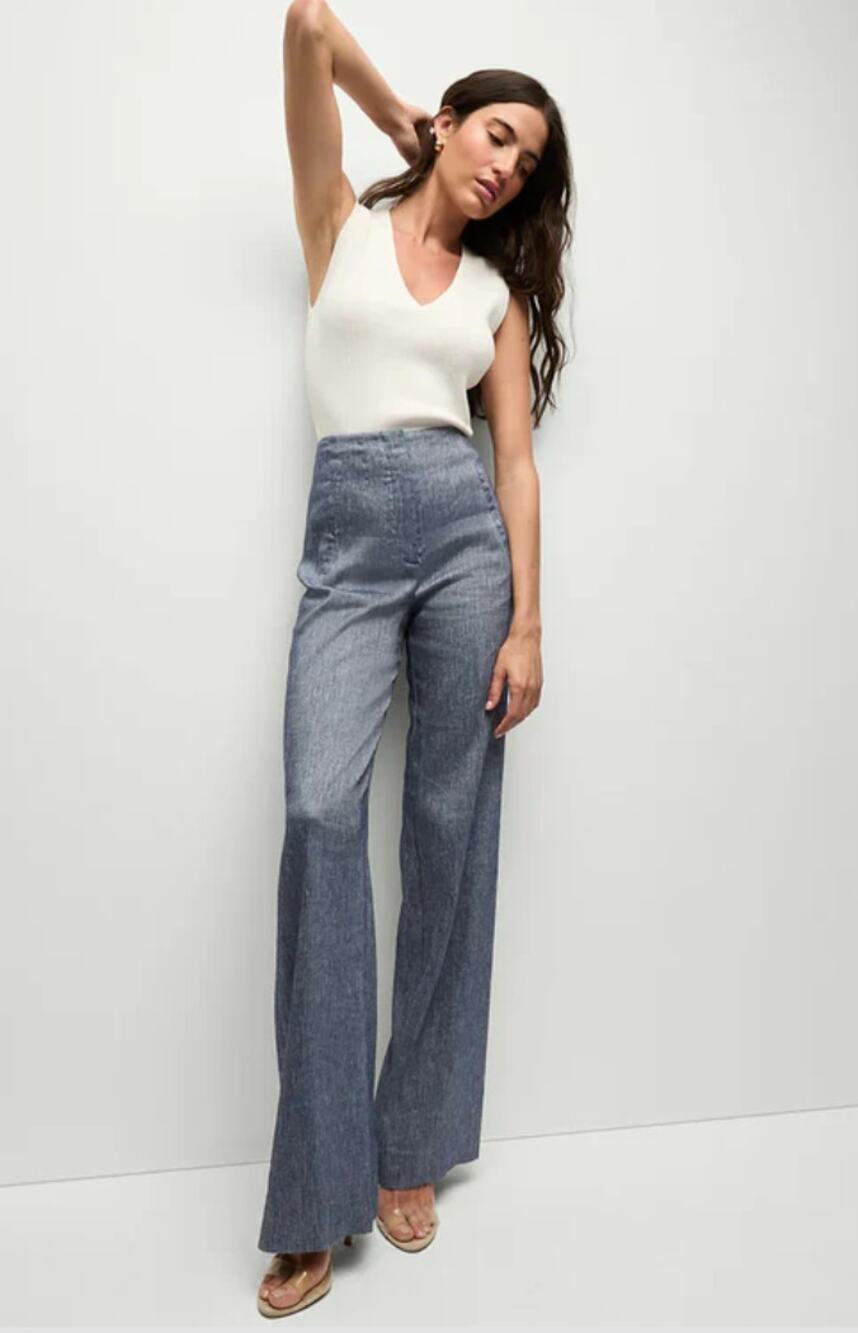 VERONICA BEARD Jude Wide-Leg Linen Pant
